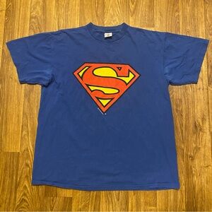 Vintage Superman Shirt Single Stitch DC Comics Stamped 1944 USA‎ Men’s XL 90s